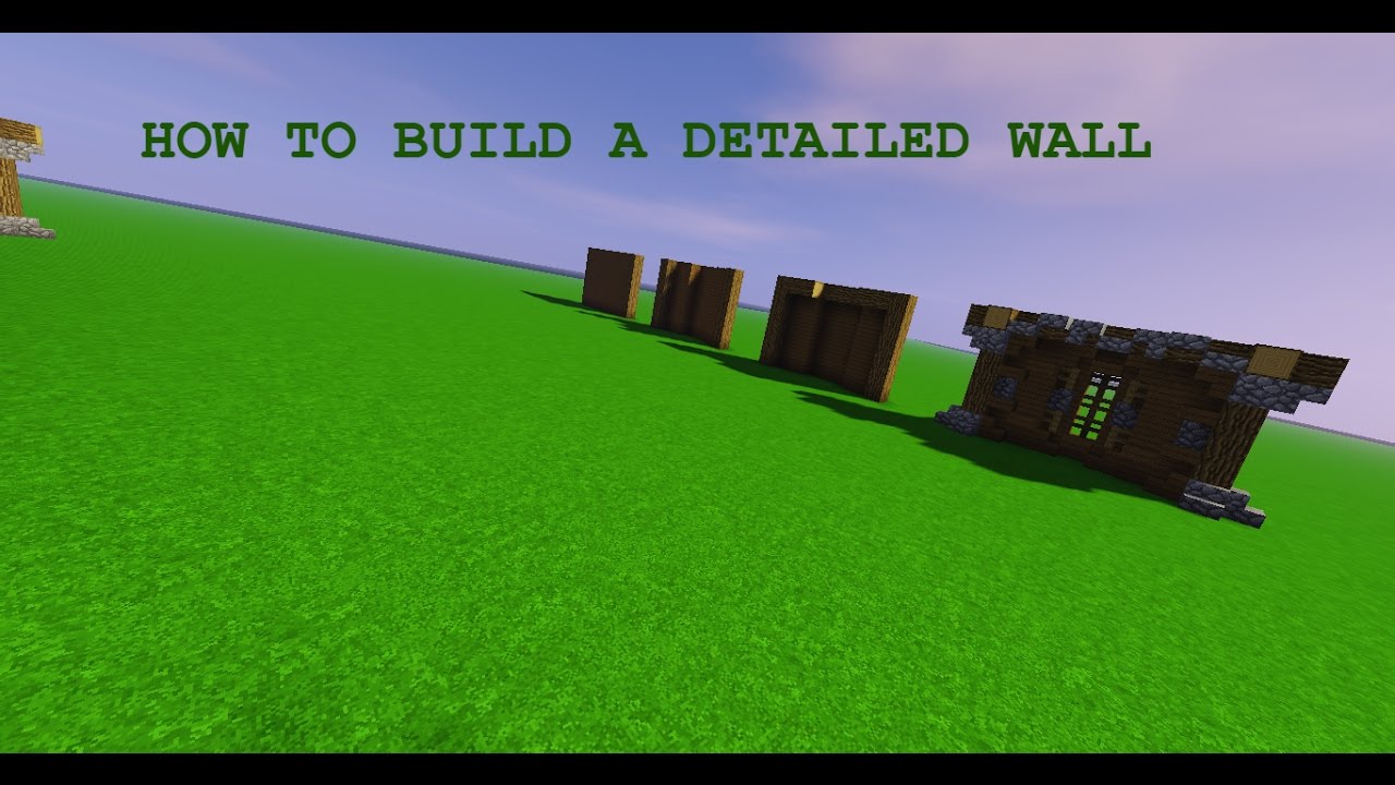 Minecraft tutorial: How to build a detailed wall! - YouTube