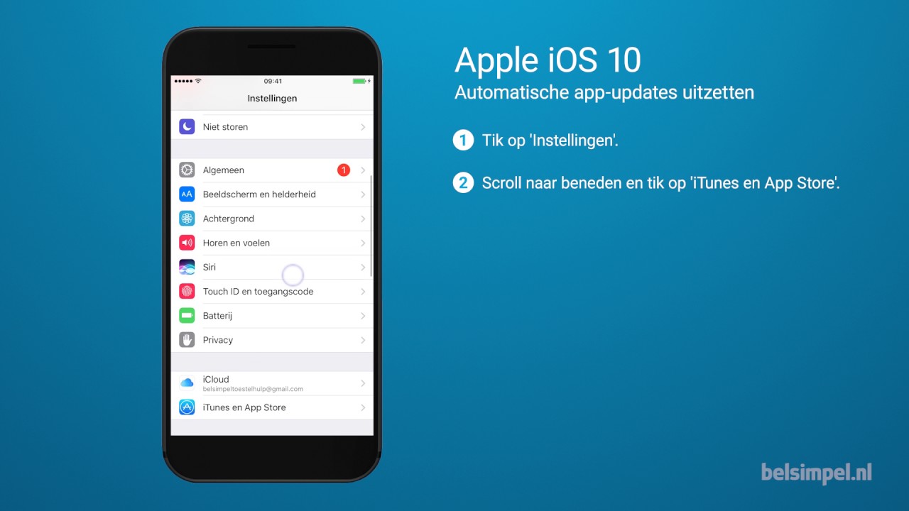 zag Toeschouwer verhaal Tips & Tricks - Apple iPhone: App-updates uitschakelen (iOS 10) - YouTube