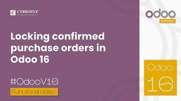 How to Lock Confirmed Purchase Orders in Odoo 16 | Odoo 16 Enterprise Edition