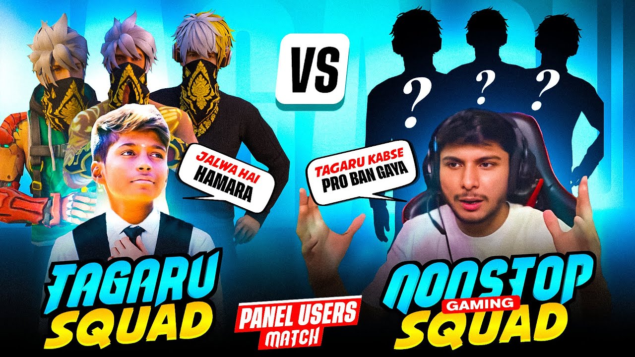 TAGARU VS NONSTOP GAMING🤯 PANEL USERS MATCH🥵 ON LIVE😮 @NonstopGaming_