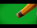 Pen Erasing Pencil Green Screen Lápis Tela Verde