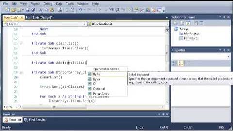 Visual Basic Tutorial   62   Passing Arrays As Parameters