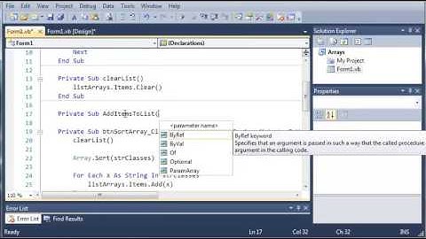 Visual Basic Tutorial   62   Passing Arrays As Parameters