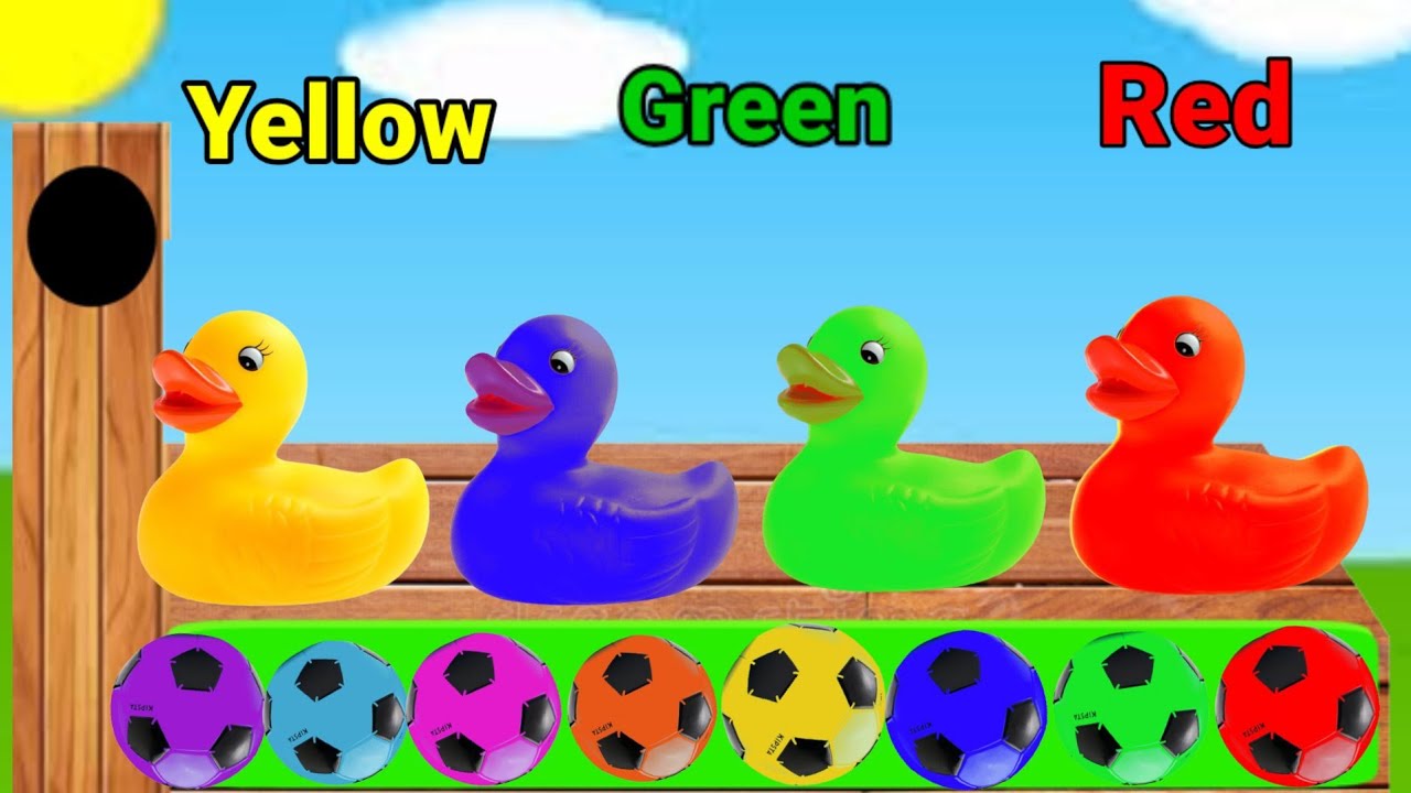 Learn colour with colourful ducks | Kids colour learning video - YouTube