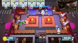 Overcooked 2 - 4 Player Co-op - Level 1-4 (score 1043)