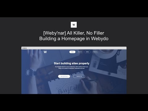 [Weby’nar] All killer, no filler: building a homepage in Webydo