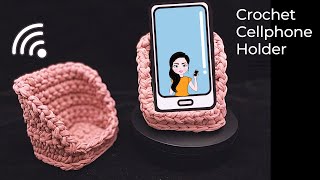 Vertical Crochet Cell Phone Holder Stand 📲 🧶