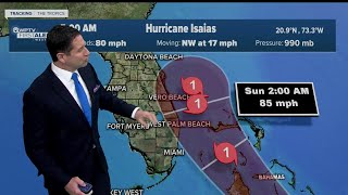 6 a.m. weather update on Hurricane Isaias