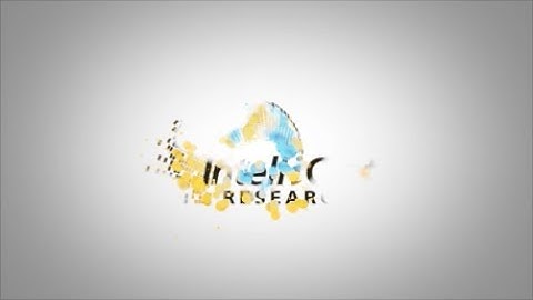 IntelliCraft branded-color particles logo animation example