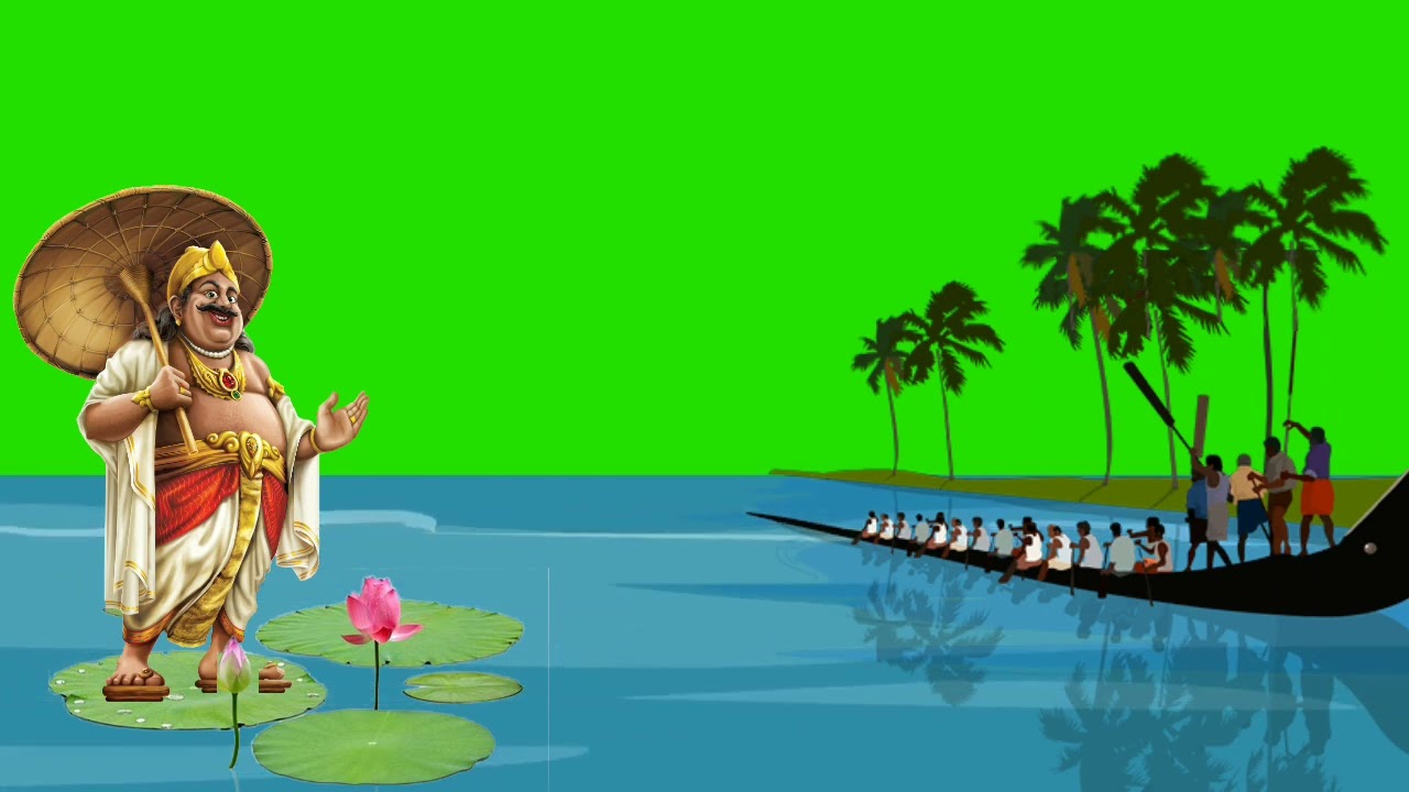 Onam background green screen effects | cartoon green screen videos
