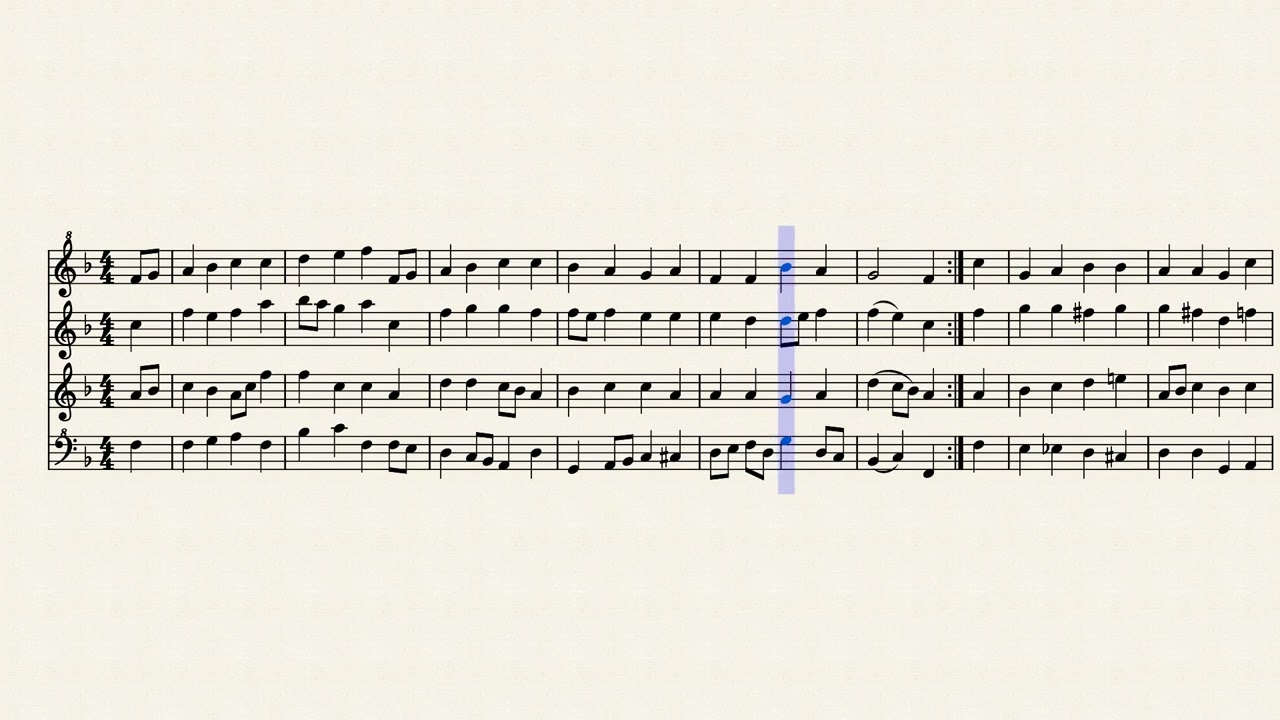 BWV 20,7 Choral: Solang ein Gott im Himmel lebt Recorder SATB