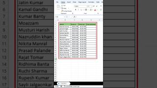 Employee Working Hours कैसे निकले! 👌💯✅ / #excel #exceltips #salary #viral #shortvideo #shorts