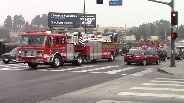 LAFD Light Force 1, Rescue 801, & Engine 81 Responding