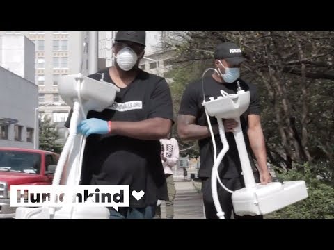 Hand-washing help set up for those who are homeless | Humankind