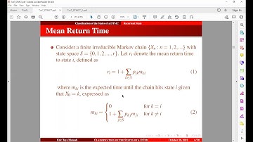 Recurrent State & Mean Recurrent Time With Solved Examples & Exercise || Tutorial 7 (J)
