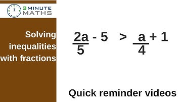 How to solve an inequality with fractions - GCSE level 4