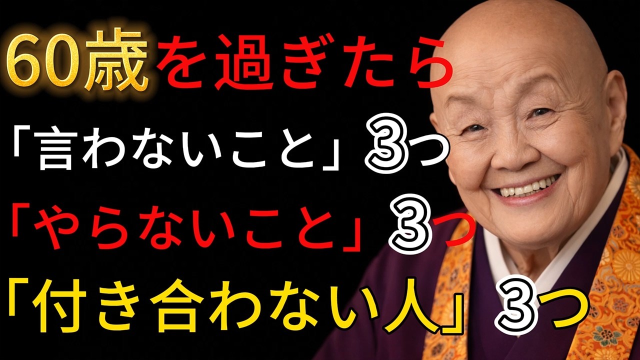 【完全版】60歳からは「やらないこと」が人生を整える | 老後に必ず知るべき人間関係の教え | 老後 幸せ