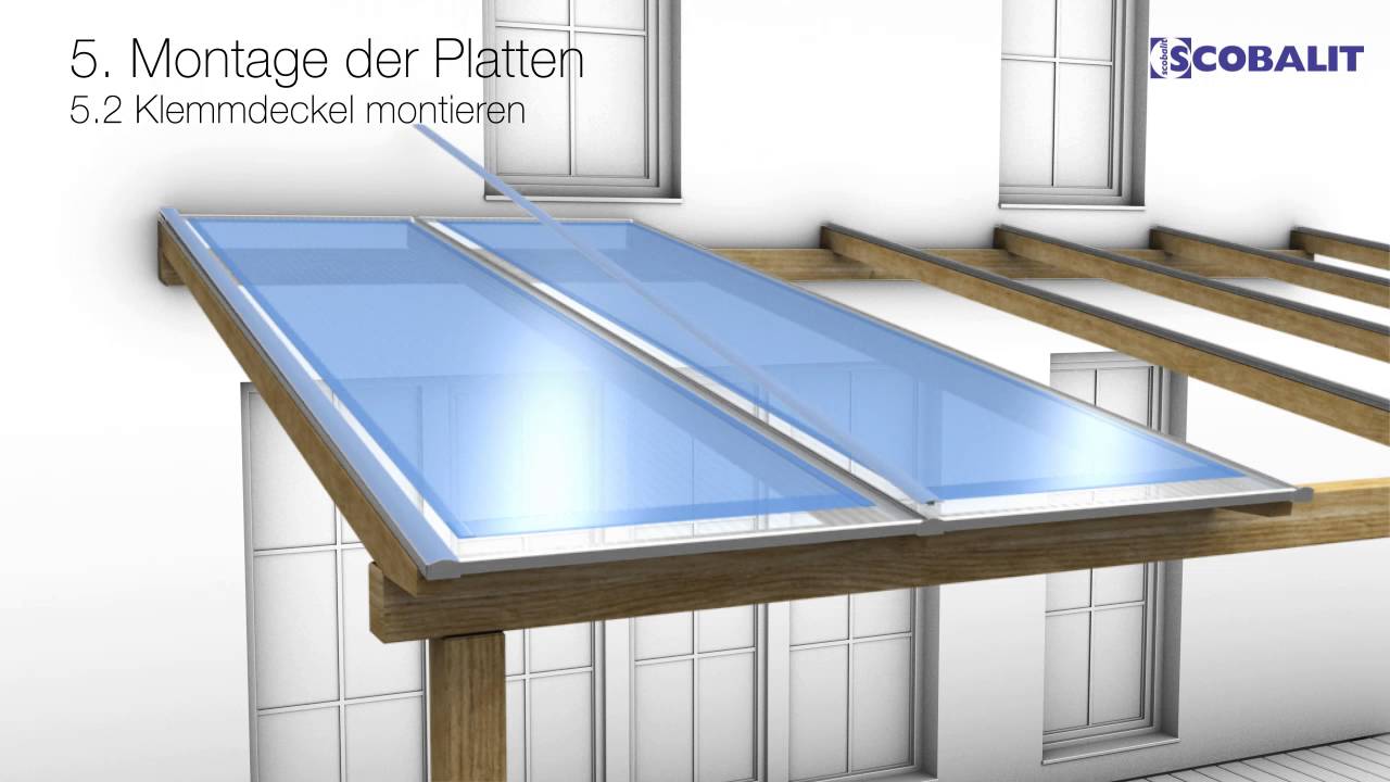 Verlegung Hohlkammerplatten Mit Pvc Klemmprofil Von Scobalit Youtube