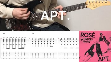 ROSÉ & Bruno Mars - APT. (guitar cover with tabs & chords)