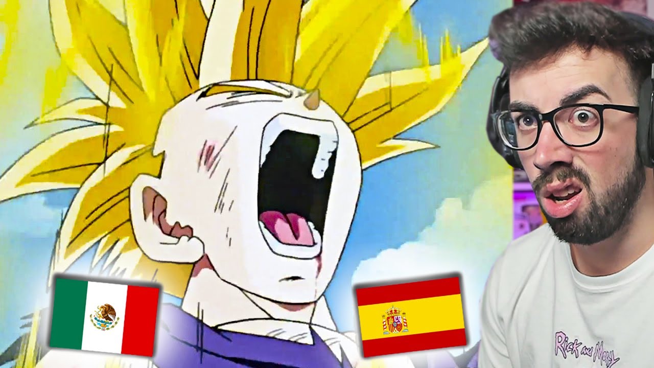 ESPAÑOL REACCIONA A DRAGON BALL LATINO vs ESPAÑOL 💥 TRANSFORMACION GOHAN 😱