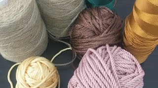 ريفيو انواع خيوط كروشية  Review of yarn types Crocheted