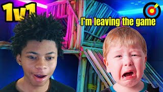 I ACCIDENTALLY MAKES THIS KID RAGEQUIT -Fortnite 1v1 Piece Control 