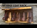 Live Edge Modern Walnut Coat Rack | Great Gift Idea  4K