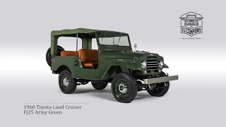 1960 Toyota Land Cruiser FJ25 21422 Army Green Restoration Process Full HD