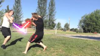 Star Wars lightsaber battle