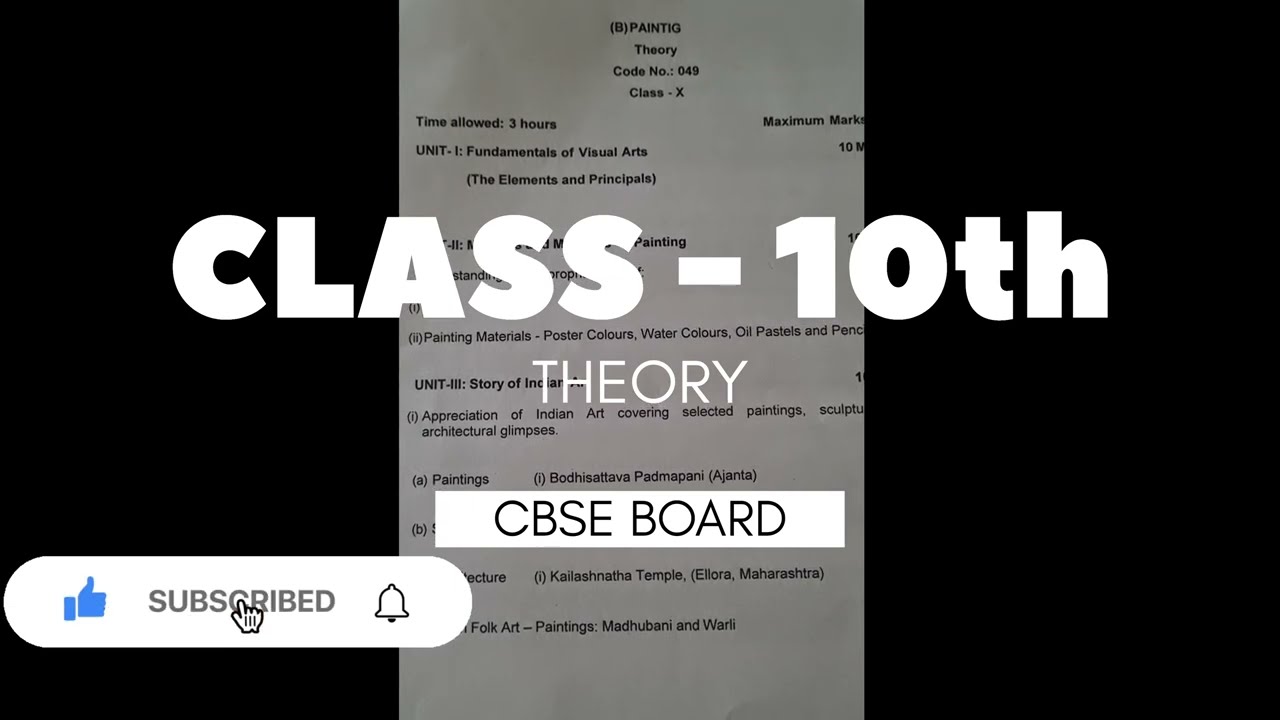 CLASS 10th  // THEORY // CBSE BOARD// 