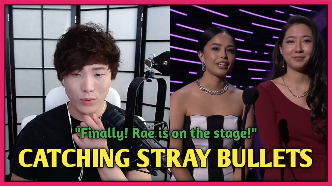 Valkyrae Catching Stray Bullets During The Game Awards (ft. Sykkuno ...