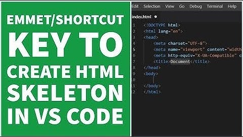 Emmet Abbreviation | VS Code | Doctype shortcut | HTML boilerplate code shortcut