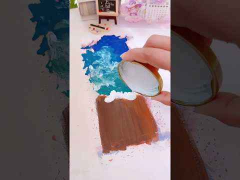 Easy Way To Paint A Beach Shorts Art Satisfying Painting Youtubeshorts