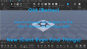 How To Change The Roblox Studio UI Back To The Old!