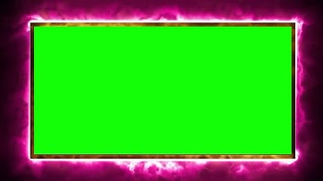 Pink fire Frames Template Video | Glowing green  Screen | Neon Light Border #4. #1milion