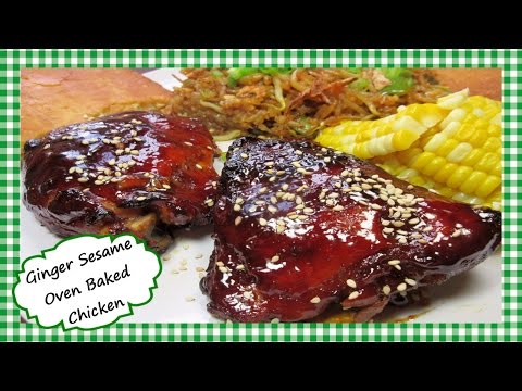 Tsang's Ginger Sesame Chicken in the Oven Recipe~ How to Make Easy Baked Chicken