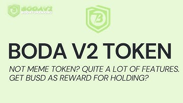BODA V2 - Not Meme Coin! Interesting Features. Get BUSD As Reward For Holding.