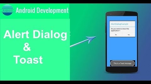 How to show the alert Dialog and Toast in Android for Beginners YouTube