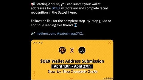 How to link OEX Adrees in Satoshi app , How to add withdrawal address in Satoshi app #howto #crypto