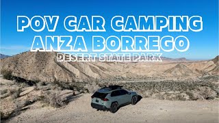 POV Toyota RAV4 Car Camping in Anza Borrego Desert State Park