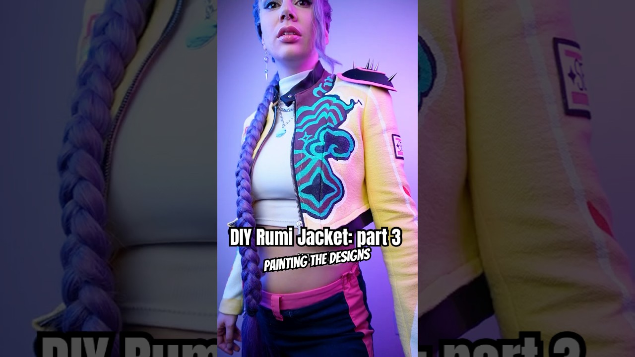 ⚠️ PART 3 ⚠️ the design on Rumi's jacket is NOT easy #rumicosplay #kpopdemonhunters #cosplaytutorial