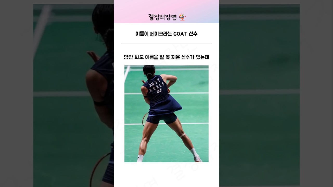 이름이 페이크라는 한국의 GOAT 운동선수 | 안세영 배트민턴