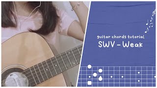 Video thumbnail of "Weak - SWV (guitar chord tutorial)"