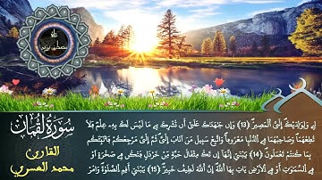 تلاوة شجية آسرة لما تيسر من سورة لقمان بصوت القارئ محمد العسري