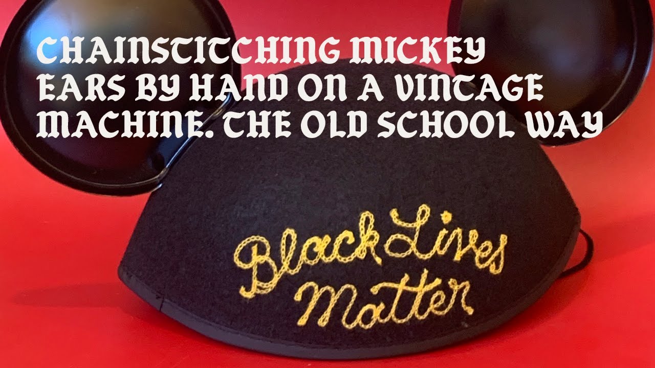 Chain Stitch Embroidered Mickey Mouse Ears World Famous Original