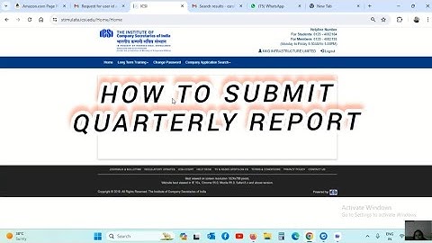 How to submit quarterly report of CS student l ICSI training! CS trainee  quarterly  report #cs