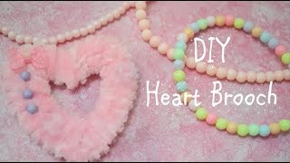 Diy Fluffy Heart Broch Fairy Kei Fashion