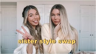 Opposite Sisters Style Swap Makeup Hair And Outfits
