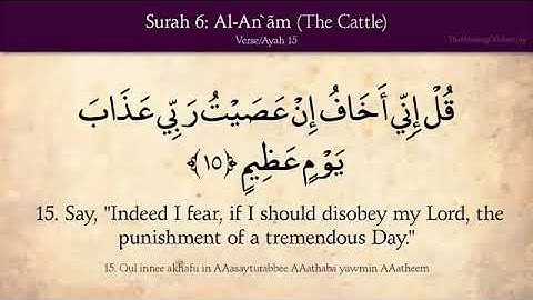 Surah 6 Al-An’am  سورة الأنعام ( The Cattle ) Quran English Translation