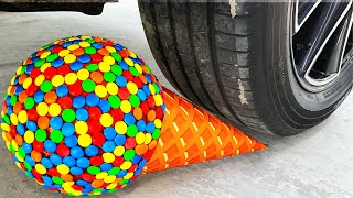 The Best Crushing things with Car Compilation! 자동차로 바삭 바삭하고 부드러운 것을 분쇄! 실험용 자동차 대 콜라, 환타 슬라임 캔디 토이